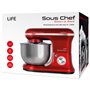 Life Sous Chef Desire Red Κουζινομηχανή 1200W με Ανοξείδωτο Κάδο 5lt