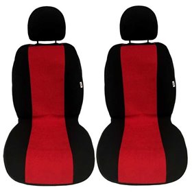 Πλατοκαθίσματα Αυτοκινήτου Πετσετέ Super Fresh Μαύρο-Κόκκινο 2Τμχ