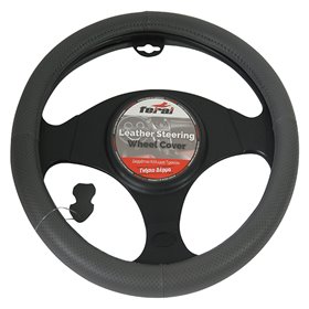 Κάλυμμα Τιμονιού Αυτοκινήτου Δερμάτινο Τρυπητό Γκρι Medium 38cm Κάλυμμα Τιμονιού Αυτοκινήτου Δερμάτινο Τρυπητό Γκρι Medium 38cm