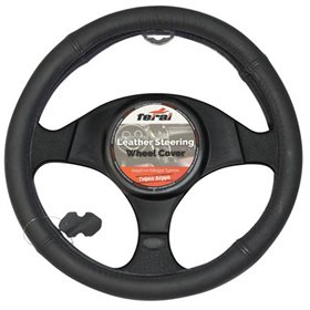 Κάλυμμα Τιμονιού Αυτοκινήτου Δερμάτινο Λείο Μαύρο Small 36cm Κάλυμμα Τιμονιού Αυτοκινήτου Δερμάτινο Λείο Μαύρο Small 36cm