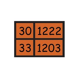 Πινακίδα Αυτοκόλλητη Καυσίμoυ Φθορίζων 30/1222 & 33/1203 30x40cm 1Τμχ