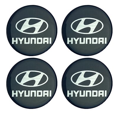 Αυτοκόλλητα Ζαντών Σμάλτο Hyundai 60mm 4Τμχ