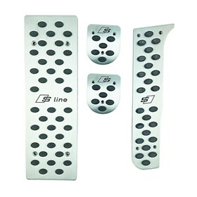 Πεντάλ Αλουμινίου Και Footrest Συμβατά Με S Line- Passat / Golf 5 Μη Αυτόματο Σετ 4 Τμχ