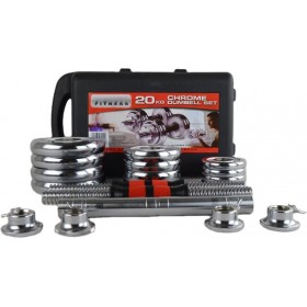 MDS Αλτήρες Σετ με Μπάρα Συνολικού Βάρους 20kg MDS Αλτήρες Σετ με Μπάρα Συνολικού Βάρους 20kg