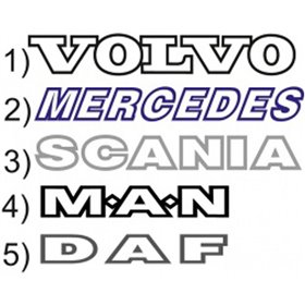Αυτοκόλλητο Διάφορες Μάρκες Φορτηγού Σμάλτο 47cm 1Τμχ