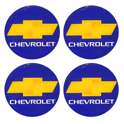 Αυτοκόλλητα Ζαντών Σμάλτο Chevrolet 60mm 4Τμχ