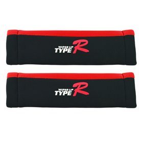 Προστατευτικά Type-R Για Τη Ζώνη Ασφαλείας Του Αυτοκινήτου Κόκκινο-Μαύρο 2Τμχ