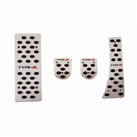 Πεντάλ Αλουμινίου Και Footrest Type-R Συμβατά Με Honda Civic 2006+ Μη Αυτόματο Σετ 4 Τμχ