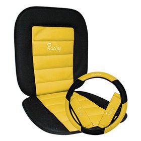 Πλατοκαθίσματα Αυτοκινήτου Racing Κίτρινα 3 Τμχ