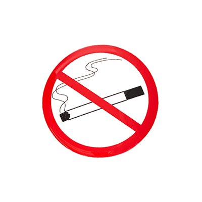 Αυτοκόλλητο Σήμα "No Smoking" Σμάλτο Φ9cm 1Τμχ