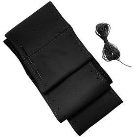 Κάλυμμα Τιμονιού Αυτοκινήτου Δερμάτινο Ραφτό Με Τρύπες Μαύρο Medium 38cm Κάλυμμα Τιμονιού Αυτοκινήτου Δερμάτινο Ραφτό Με Τρύπες Μαύρο Medium 38cm