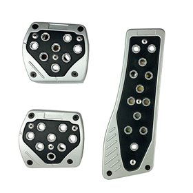 Πεντάλ Αλουμινίου Universal Art-21962 Ασημί - Μαύρο Σετ 3 Τμχ