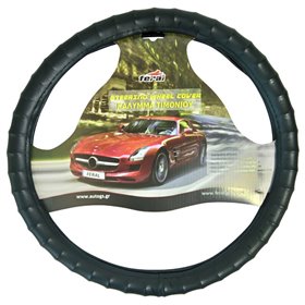 Κάλυμμα Τιμονιού Αυτοκινήτου Δερματίνη Snap On Μαύρο Medium 38cm Κάλυμμα Τιμονιού Αυτοκινήτου Δερματίνη Snap On Μαύρο Medium 38cm