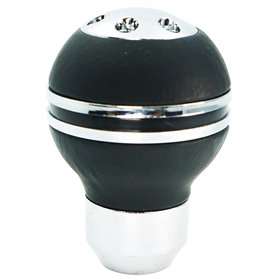 Πόμολο Λεβιέ Ταχυτήτων Στρόγγυλο Μαύρο Με Νίκελ Δαχτυλίδια Πόμολο Λεβιέ Ταχυτήτων Στρόγγυλο Μαύρο Με Νίκελ Δαχτυλίδια