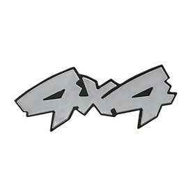 Αυτοκόλλητο Σήμα Χρωμίου "4x4" 14x5cm 1Τμχ