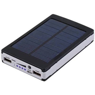 Power Bank Για Ταχυφόρτιση Ηλιακός Με 2 Θύρες Φόρτιστης 1Τμχ