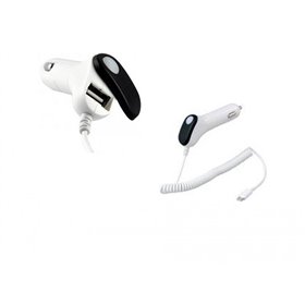 Φορτιστής Αυτοκινήτου Λευκός - Μαύρος Για Ipad - Mini - 5G - 5C - 6G Eka 2.1A 1Τμχ