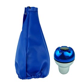 Πόμολο Και Φυσούνα Λεβιέ Ταχυτήτων Μπλε Δερματίνη Πόμολο Και Φυσούνα Λεβιέ Ταχυτήτων Μπλε Δερματίνη