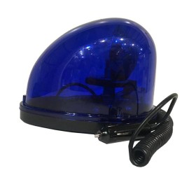 Φάρος Ασφαλείας Αυτοκινήτου Περιστρεφόμενος Μαγνητικός Οβάλ Μπλε 12V