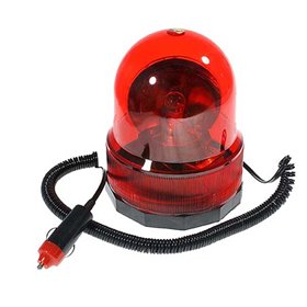 Φάρος Ασφαλείας Αυτοκινήτου Περιστρεφόμενος Μαγνητικός Κόκκινος 12x15.5cm 12V