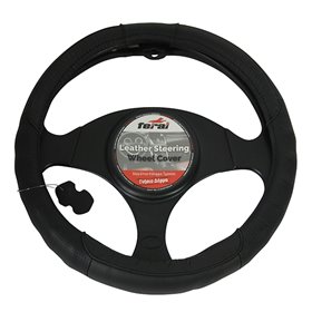 Κάλυμμα Τιμονιού Αυτοκινήτου Δερμάτινο Λείο Με Τρυπητό Μαύρο Medium 38cm Κάλυμμα Τιμονιού Αυτοκινήτου Δερμάτινο Λείο Με Τρυπητό Μαύρο Medium 38cm