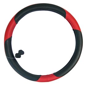 Κάλυμμα Τιμονιού Αυτοκινήτου Δερμάτινο Μαύρο-Κόκκινο Large 40cm Κάλυμμα Τιμονιού Αυτοκινήτου Δερμάτινο Μαύρο-Κόκκινο Large 40cm