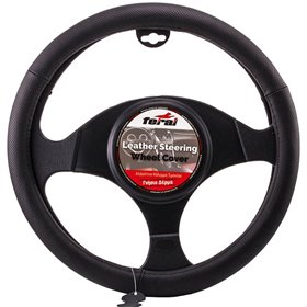 Κάλυμμα Τιμονιού Αυτοκινήτου Δερμάτινο Τρυπητό Μαύρο Medium 38cm Κάλυμμα Τιμονιού Αυτοκινήτου Δερμάτινο Τρυπητό Μαύρο Medium 38cm