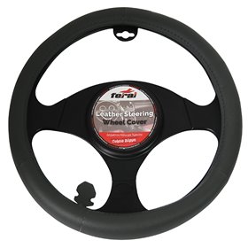 Κάλυμμα Τιμονιού Αυτοκινήτου Δερμάτινο Λείο Γκρι Large 40cm Κάλυμμα Τιμονιού Αυτοκινήτου Δερμάτινο Λείο Γκρι Large 40cm
