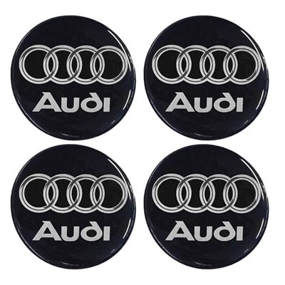 Αυτοκόλλητα Ζαντών Σμάλτο Audi 60mm 4Τμχ