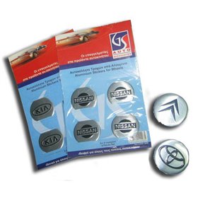 Αυτοκόλλητα Ζαντών Αλουμινίου Skoda 52mm 4Τμχ