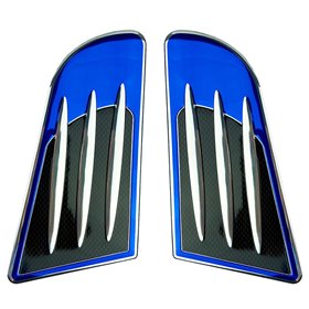 Αυτοκόλλητο Αλουμινίου Εισαγωγής Αέρα Μπλε-Ασημί 16x8.5cm