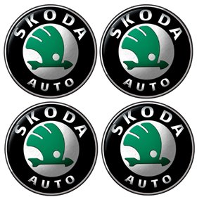 Αυτοκόλλητα Ζαντών Σμάλτο Skoda 60mm 4Τμχ