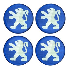 Αυτοκόλλητα Ζαντών Σμάλτο Peugeot 60mm 4Τμχ