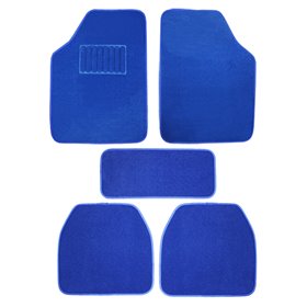 Μοκέτες Αυτοκινήτου Luxury Μπλε 5Τμχ