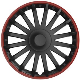 Τάσια Αυτοκινήτου Crystal Μαύρο Με Κόκκινα Στεφάνια 101287 Ro Black Cbx 13''