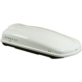 Μπαγκαζιέρα Οροφής Αυτοκινήτου Free 420lt Λευκή Γυαλιστερή Με Διπλό Άνοιγμα Και Τοποθέτηση Quick Fix