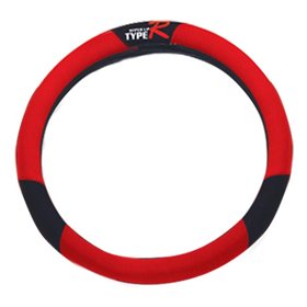 Κάλυμμα Τιμονιού Αυτοκινήτου Ύφασμα Type-R Μαύρο-Κόκκινο Medium 38cm Κάλυμμα Τιμονιού Αυτοκινήτου Ύφασμα Type-R Μαύρο-Κόκκινο Medium 38cm