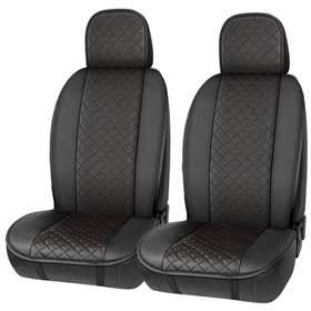 Πλατοκαθίσματα Αυτοκινήτου Elegance Μαύρο Με Κόκκινη Ραφή 2Τμχ