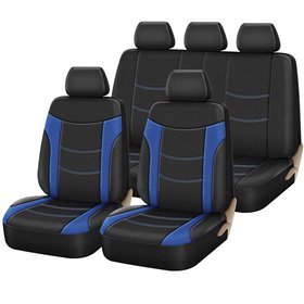 Καλύμματα Αυτοκινήτου Super Sport All In One Μαύρο-Μπλε Σετ 11Τμχ