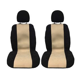 Πλατοκαθίσματα Αυτοκινήτου Alcadara Μαύρο-Μπεζ 2Τμχ