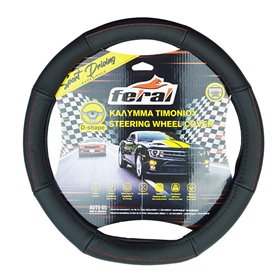 Κάλυμμα Τιμονιού Αυτοκινήτου Δερματίνη Serius D Μαύρο Με Κόκκινη Ραφή Medium 38cm Κάλυμμα Τιμονιού Αυτοκινήτου Δερματίνη Serius D Μαύρο Με Κόκκινη Ραφή Medium 38cm
