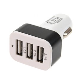 Φορτιστής Αναπτήρα Αυτοκινήτου Με Καπάκι Amio PC-03 Με 3 USB Λευκό 1Τμχ