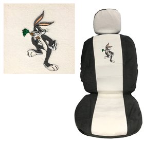 Ημικαλύμματα Αυτοκινήτου Πετσετέ Bugs Bunny Γκρι-Άσπρο Ζευ 4Τμχ