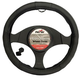 Κάλυμμα Τιμονιού Αυτοκινήτου Δερμάτινο Λείο Με Τρυπητό New Μαύρο Medium 38cm Κάλυμμα Τιμονιού Αυτοκινήτου Δερμάτινο Λείο Με Τρυπητό New Μαύρο Medium 38cm
