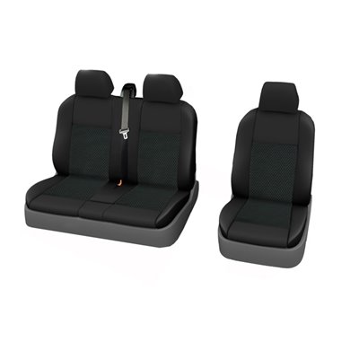 Καλύμματα Aυτοκινήτου Smart Van 2+1 Μαύρο-Γκρι Σετ 7Τμχ