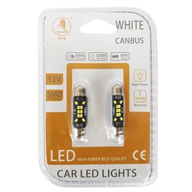 Λάμπες T10 600481 - 600488 10 Led Canbus Σωληνωτή 36mm C5W
