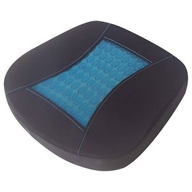 Ανατομικό-Ορθοπεδικό Μαξιλαράκι Θέσης-Καθίσματος Gel 41x38x5.5cm Μαύρο-Μπλε 1 Τμχ