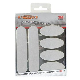 Αυτοκόλλητα Αντανακλαστικά Κιτ 3M Λευκά 12x12cm 6Τμχ