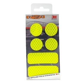 Αυτοκόλλητα Αντανακλαστικά Κιτ 3M Κίτρινα 7x12cm 6Τμχ