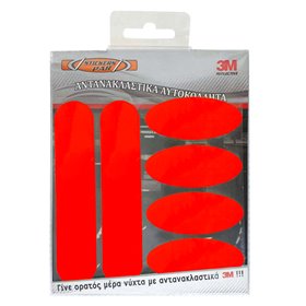 Αυτοκόλλητα Αντανακλαστικά Κιτ 3M Πορτοκαλί Φθορίζων 12x12cm 6Τμχ